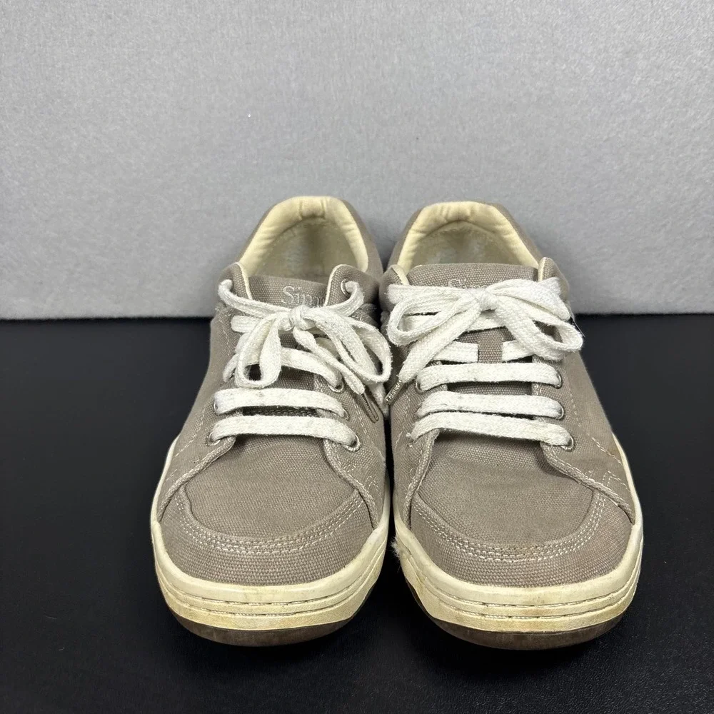 Simple Shoes OS Sneakers Mens Size 8.5 Gray Canvas Low Top Casual Skate Shoes